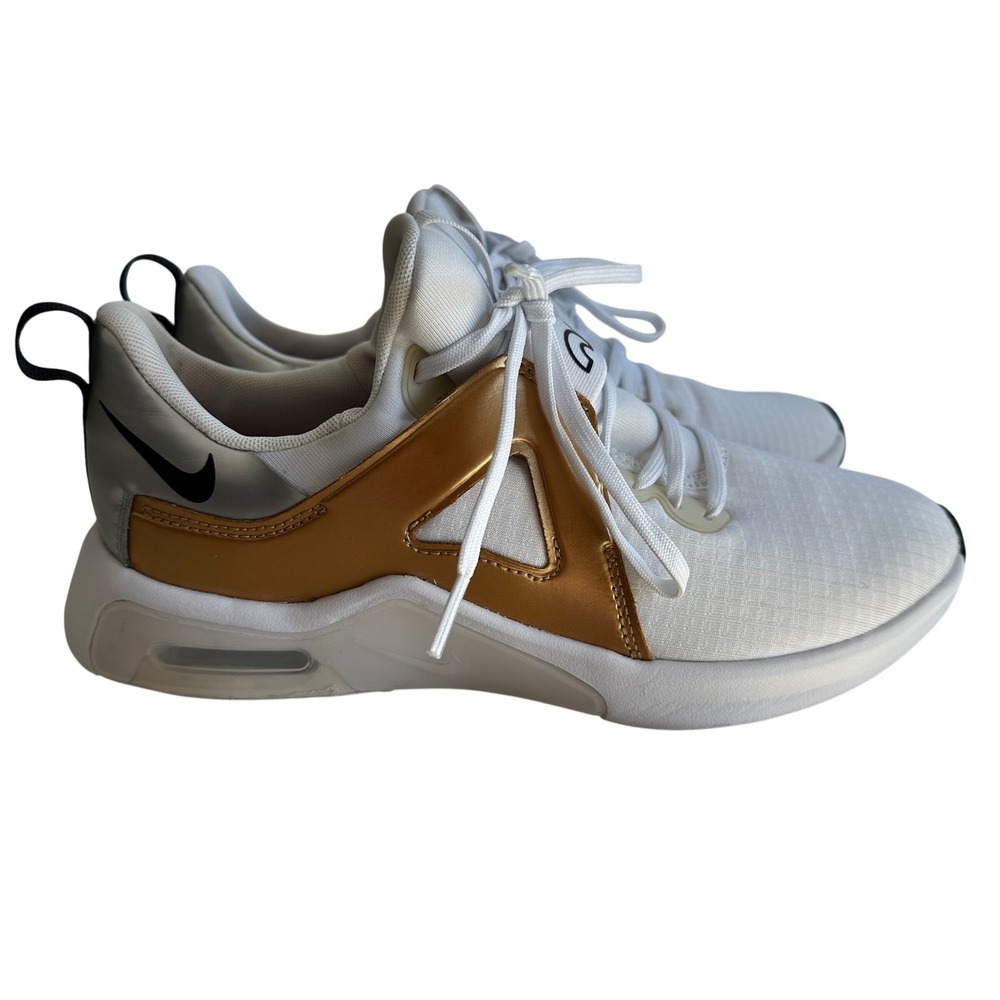 Nike Air Max Bella TR 5 Womens Training Running‎ Shoes White Gold Silver Size 7
